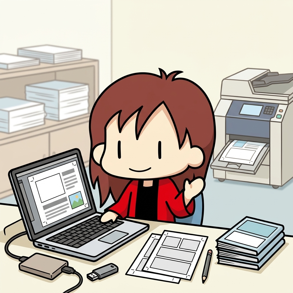 PDF入稿やOfficeソフト、デジタル印刷に対応するイメージ
